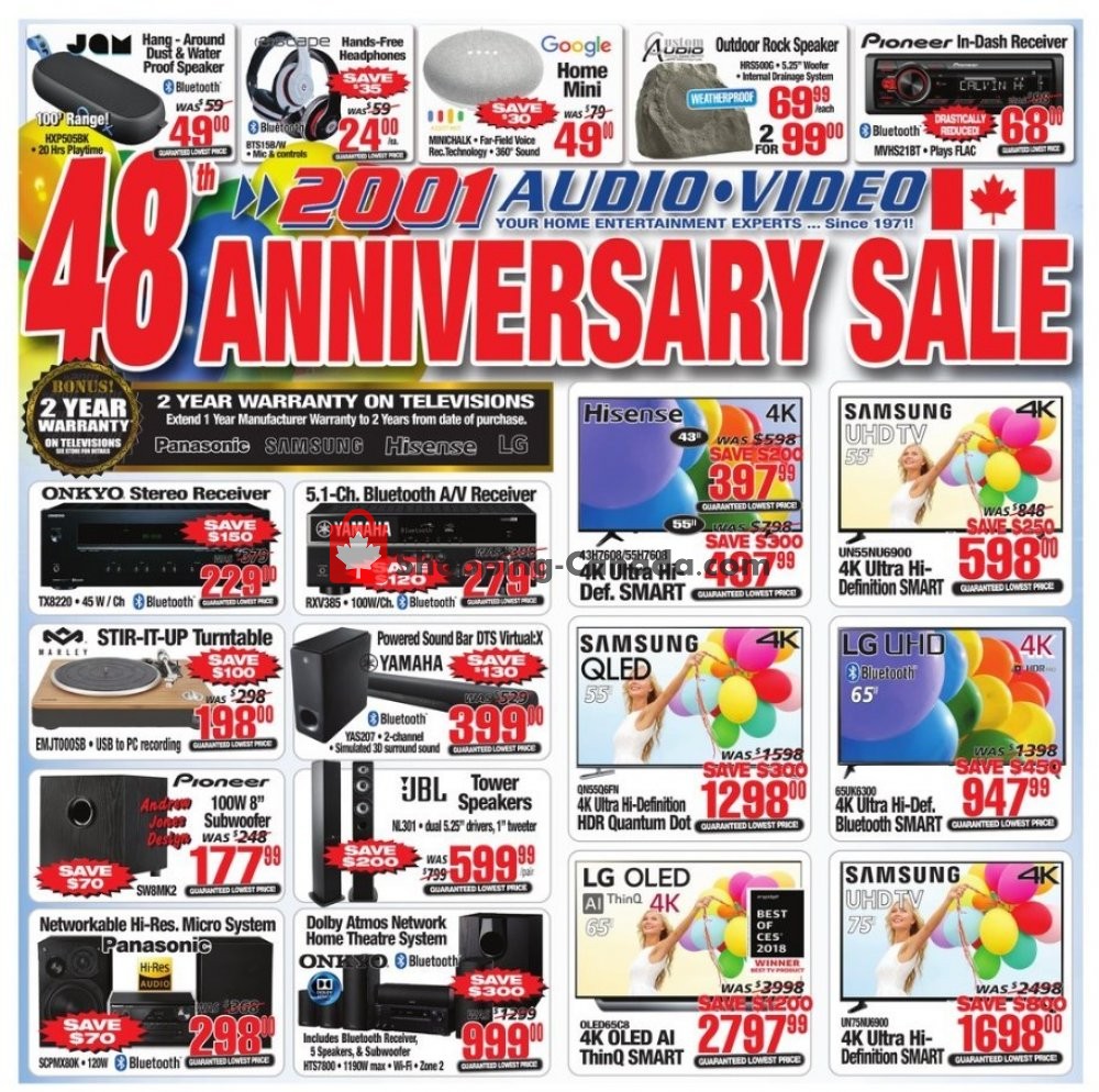 2001 Audio Video flyer from Friday April 19, 2019 to Thursday April 25, 2019 - page 1