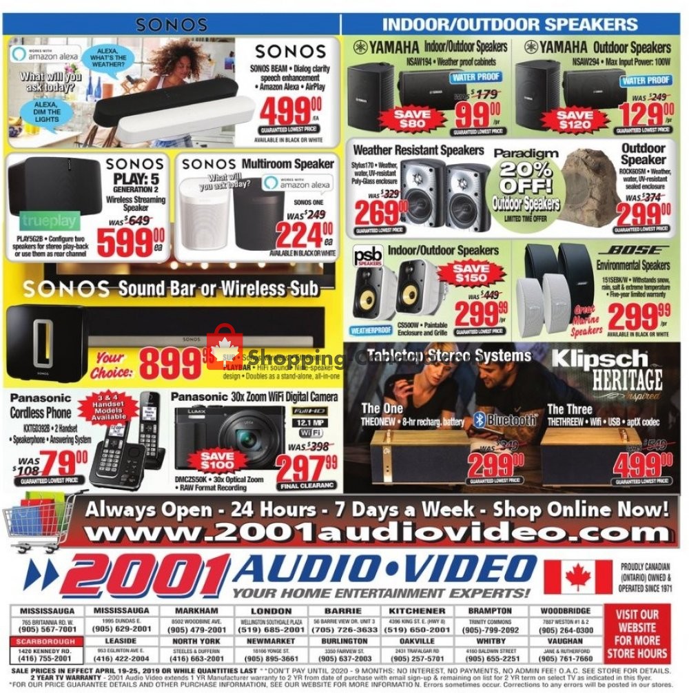 2001 Audio Video flyer from Friday April 19, 2019 to Thursday April 25, 2019 - page 8