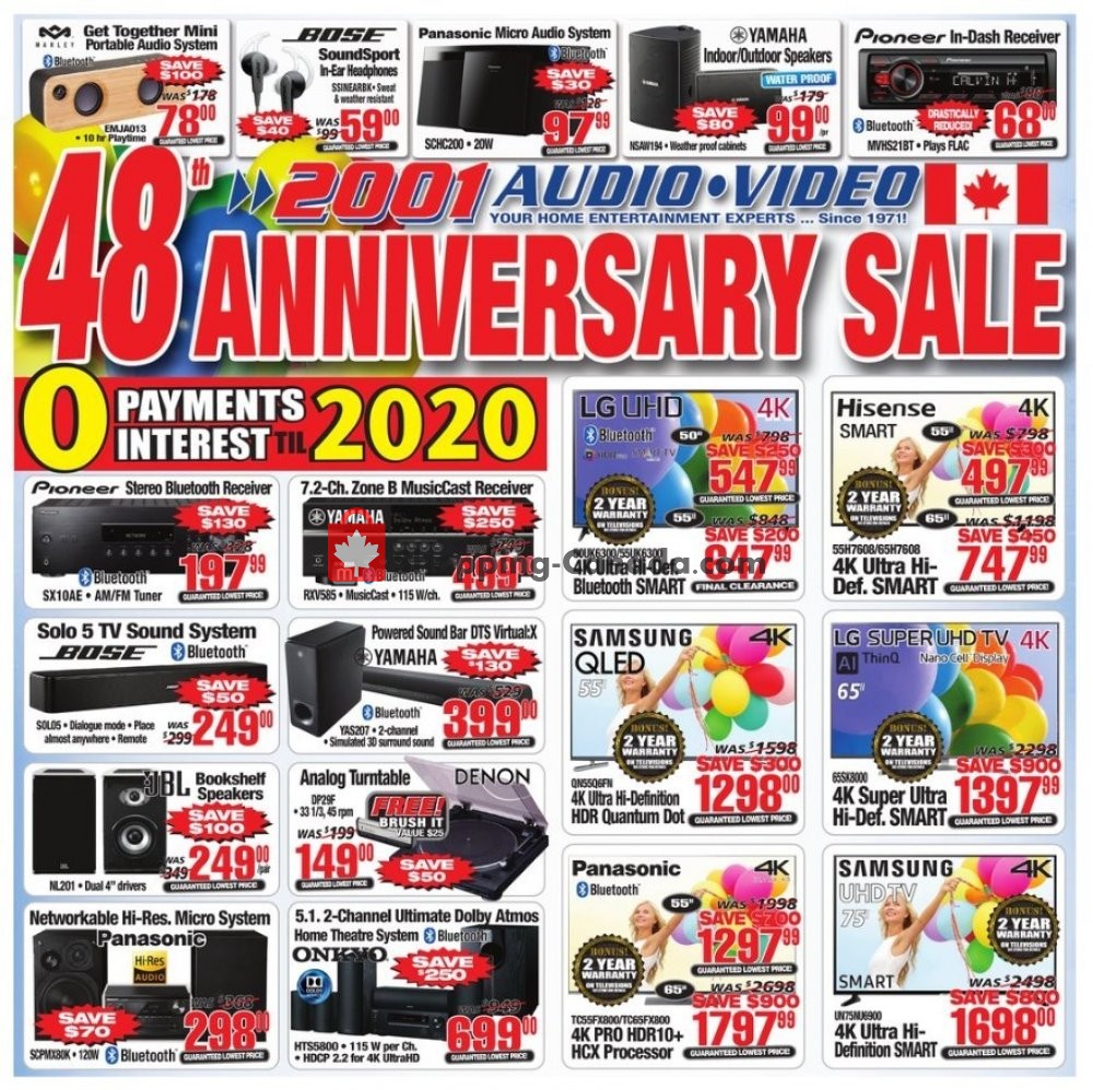 2001 Audio Video flyer from Friday April 12, 2019 to Thursday April 18, 2019 - page 1