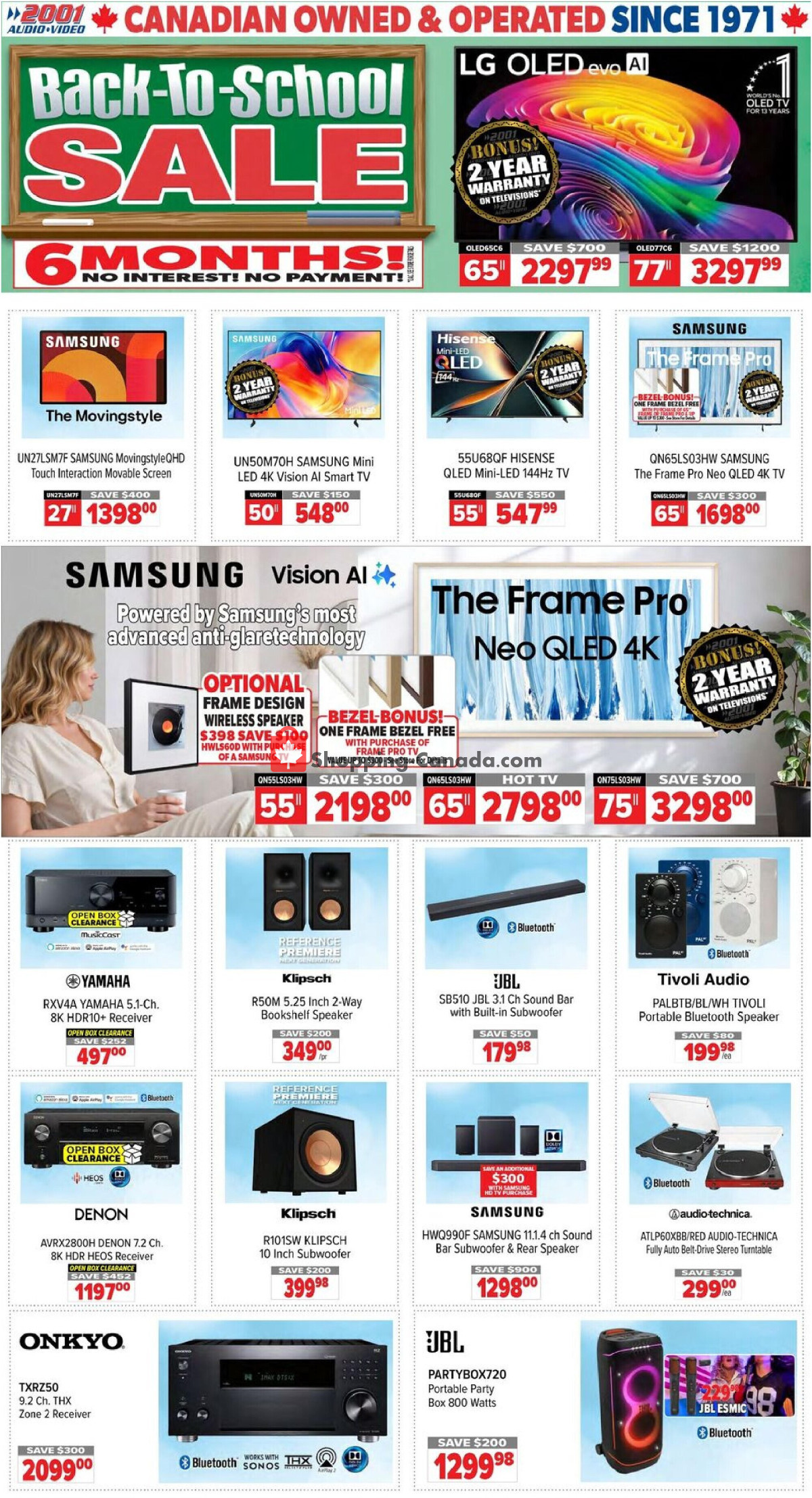 2001 Audio Video flyer from Friday August 7, 2026 to Thursday August 13, 2026 - page 1
