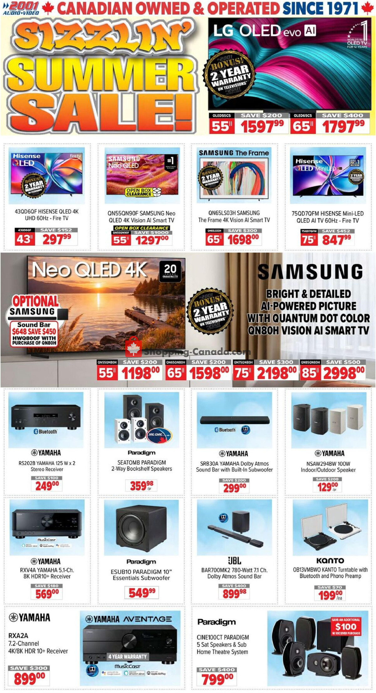 2001 Audio Video flyer from Friday July 10, 2026 to Thursday July 16, 2026 - page 1