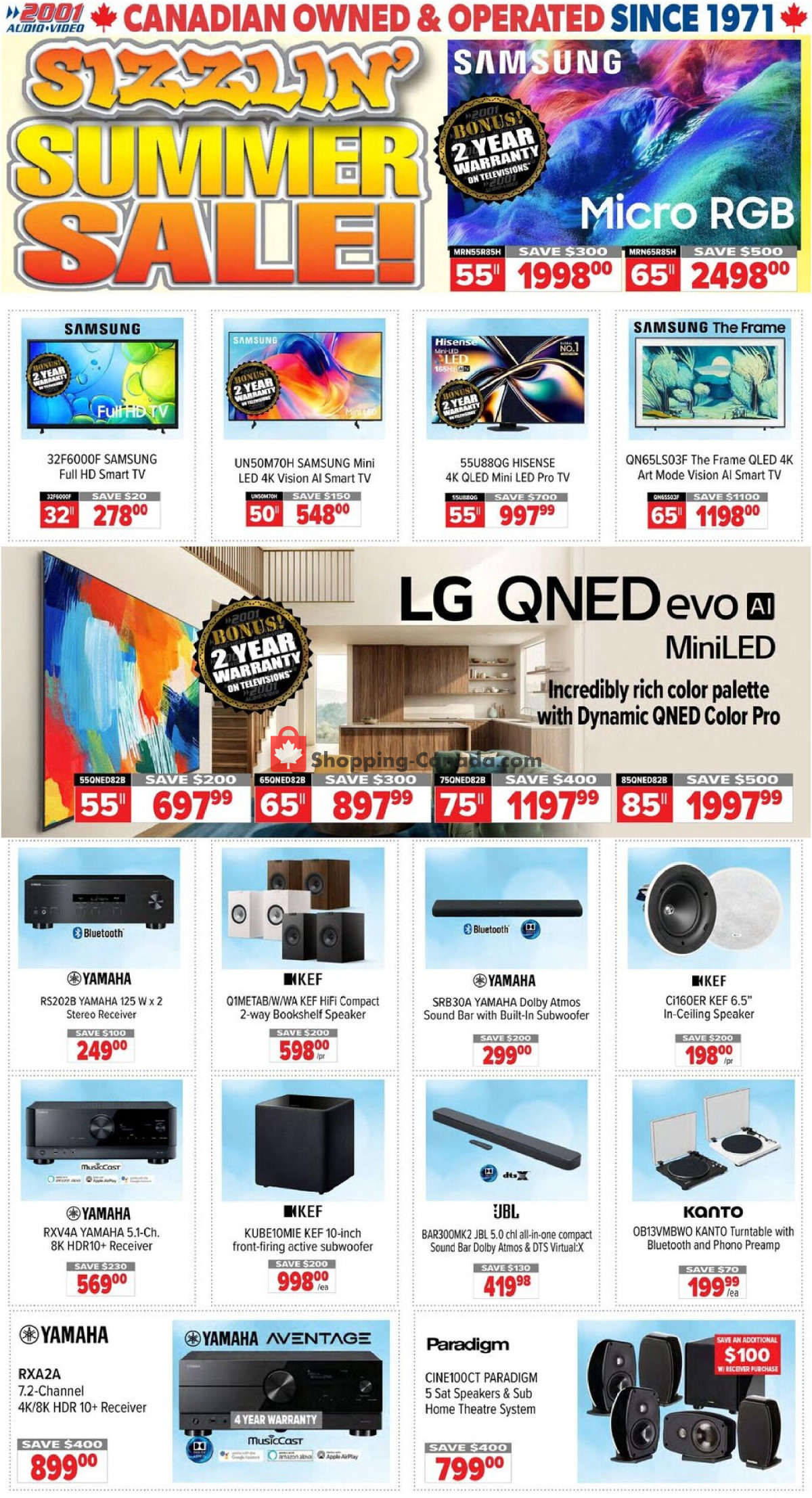 2001 Audio Video flyer from Friday July 17, 2026 to Thursday July 23, 2026 - page 1