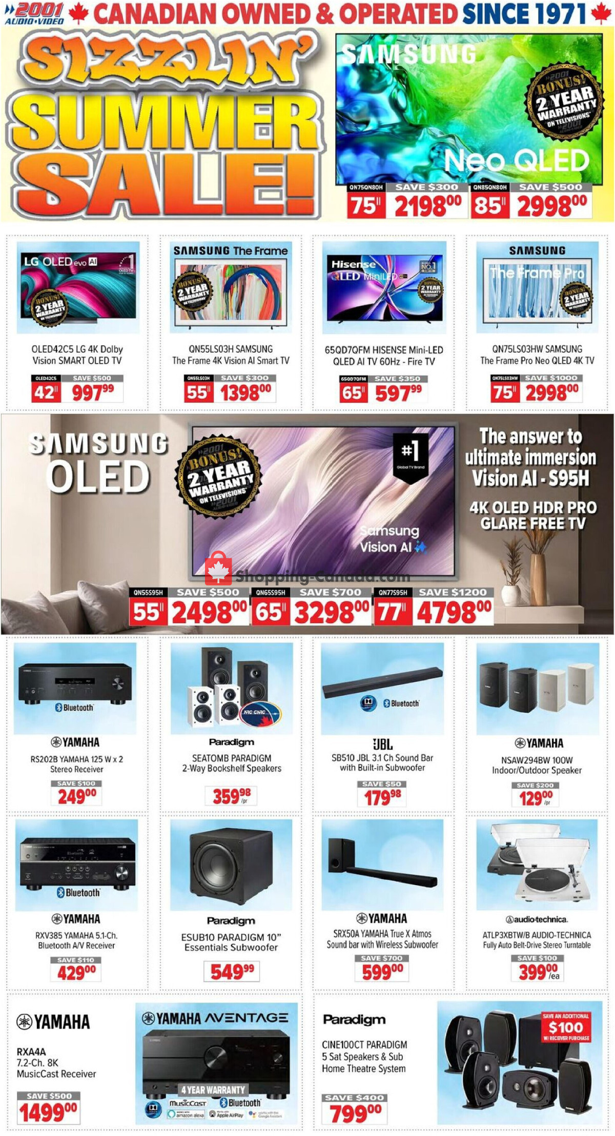 2001 Audio Video flyer from Friday July 3, 2026 to Thursday July 9, 2026 - page 1