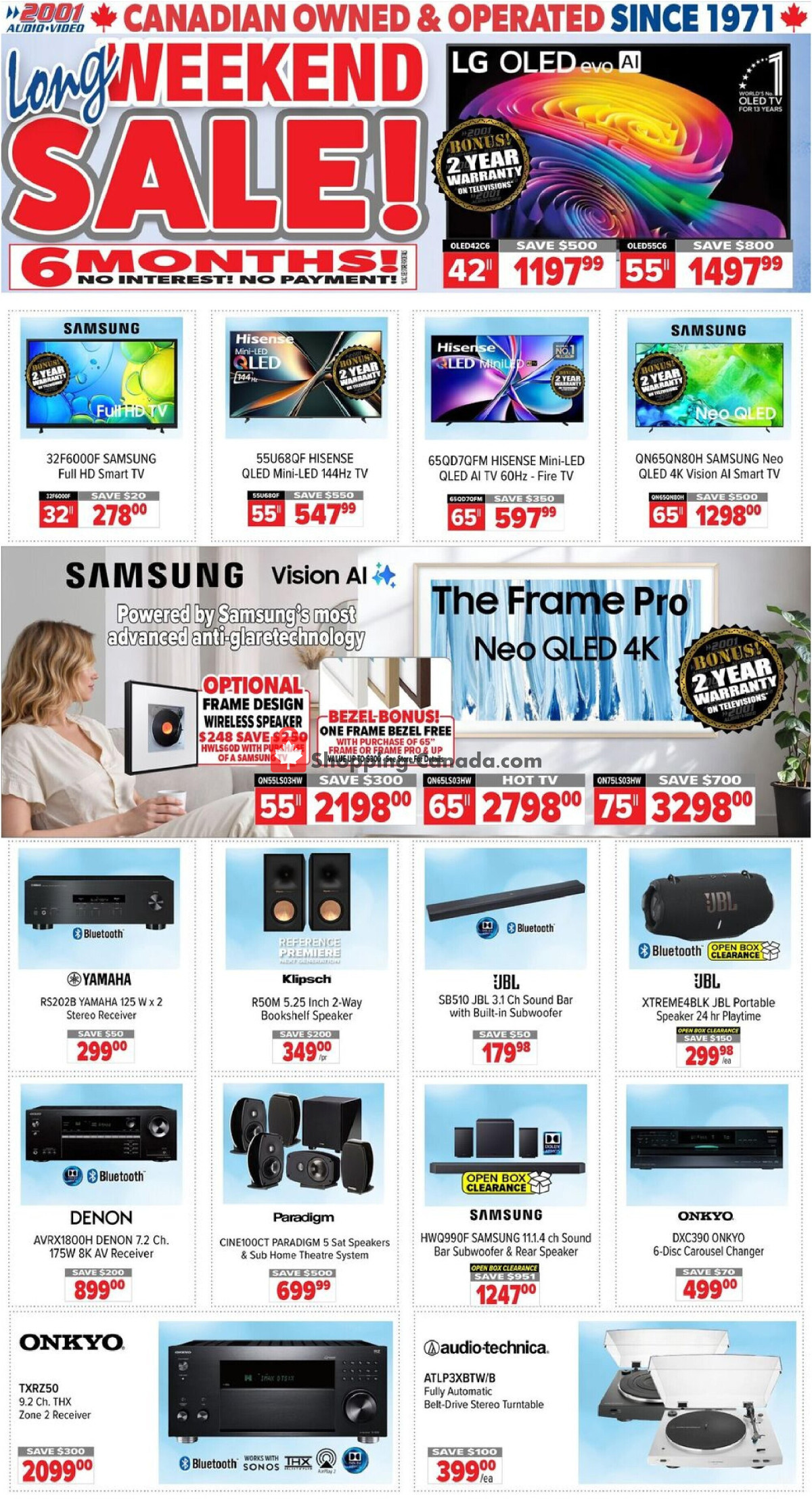 2001 Audio Video flyer from Friday July 31, 2026 to Thursday August 6, 2026 - page 1