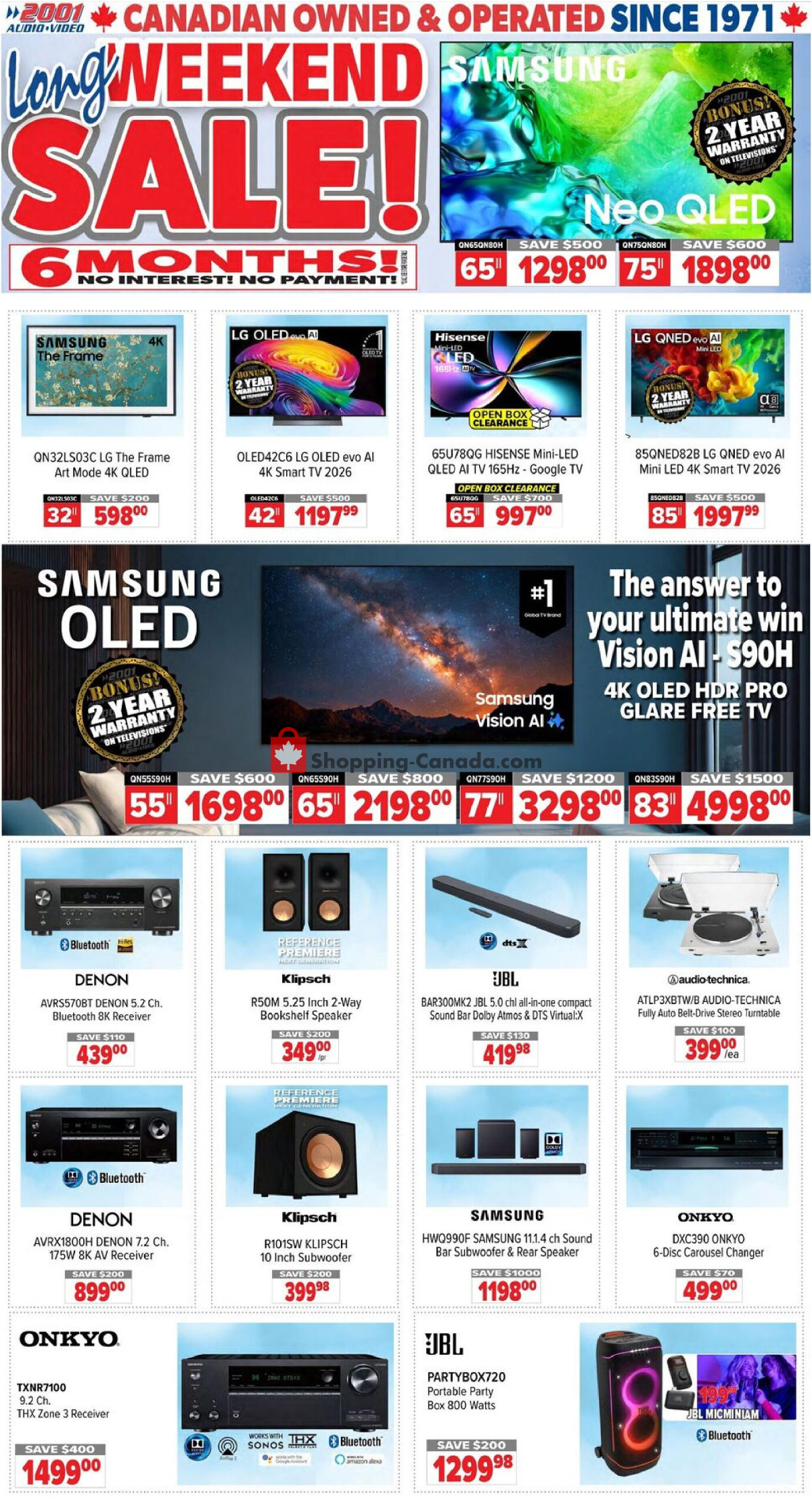 2001 Audio Video flyer from Friday September 4, 2026 to Thursday September 10, 2026 - page 1