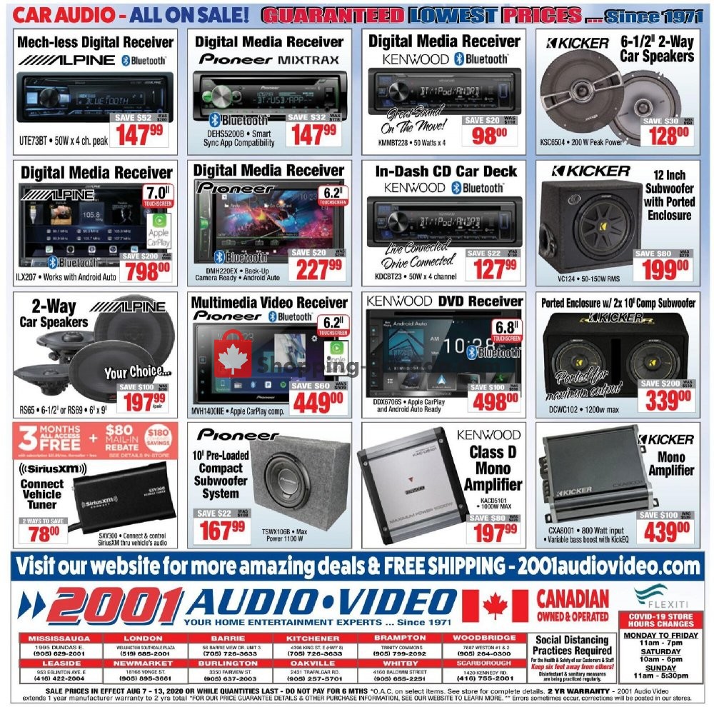 2001 Audio Video flyer from Friday August 7, 2020 to Thursday August 13, 2020 - page 9