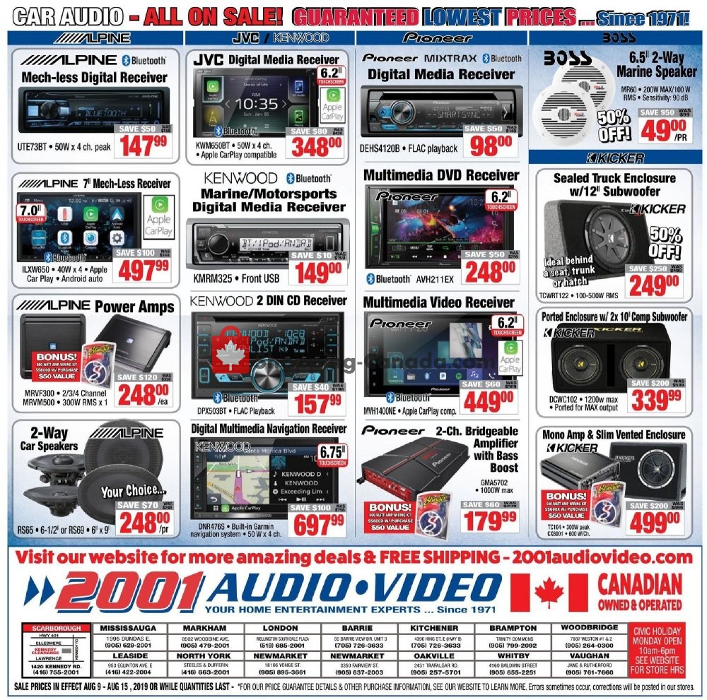 2001 Audio Video flyer from Friday August 9, 2019 to Thursday August 15, 2019 - page 8