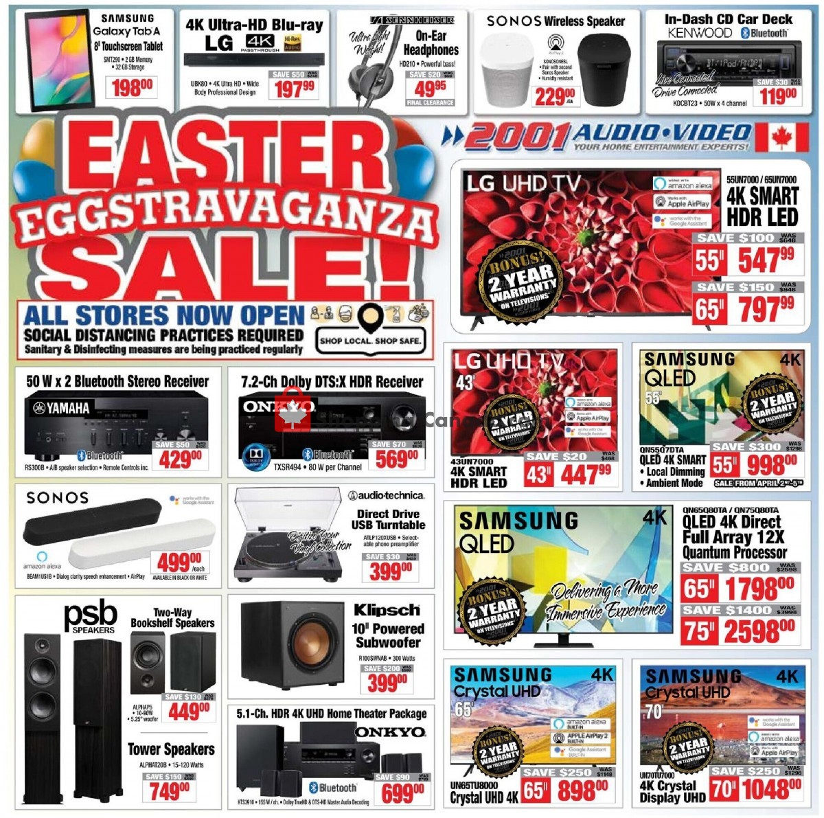 2001 Audio Video flyer from Friday April 2, 2021 to Thursday April 8, 2021 - page 1