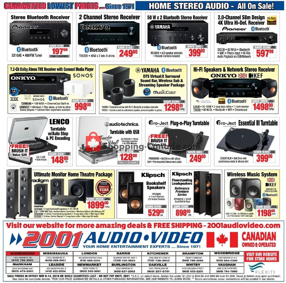 2001 Audio Video flyer from Friday November 8, 2019 to Thursday November 14, 2019 - page 11
