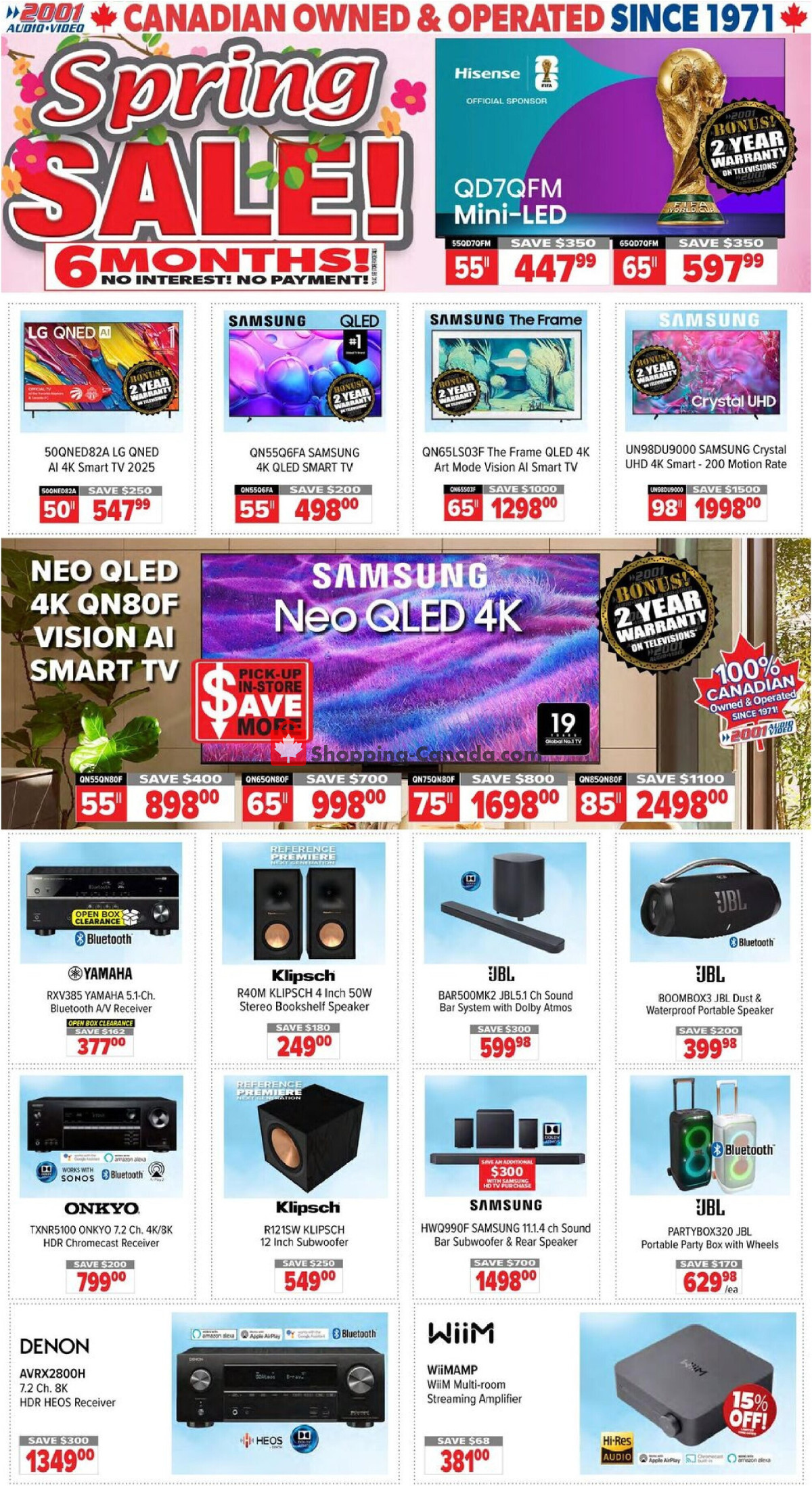 2001 Audio Video flyer from Friday April 17, 2026 to Thursday April 23, 2026 - page 1