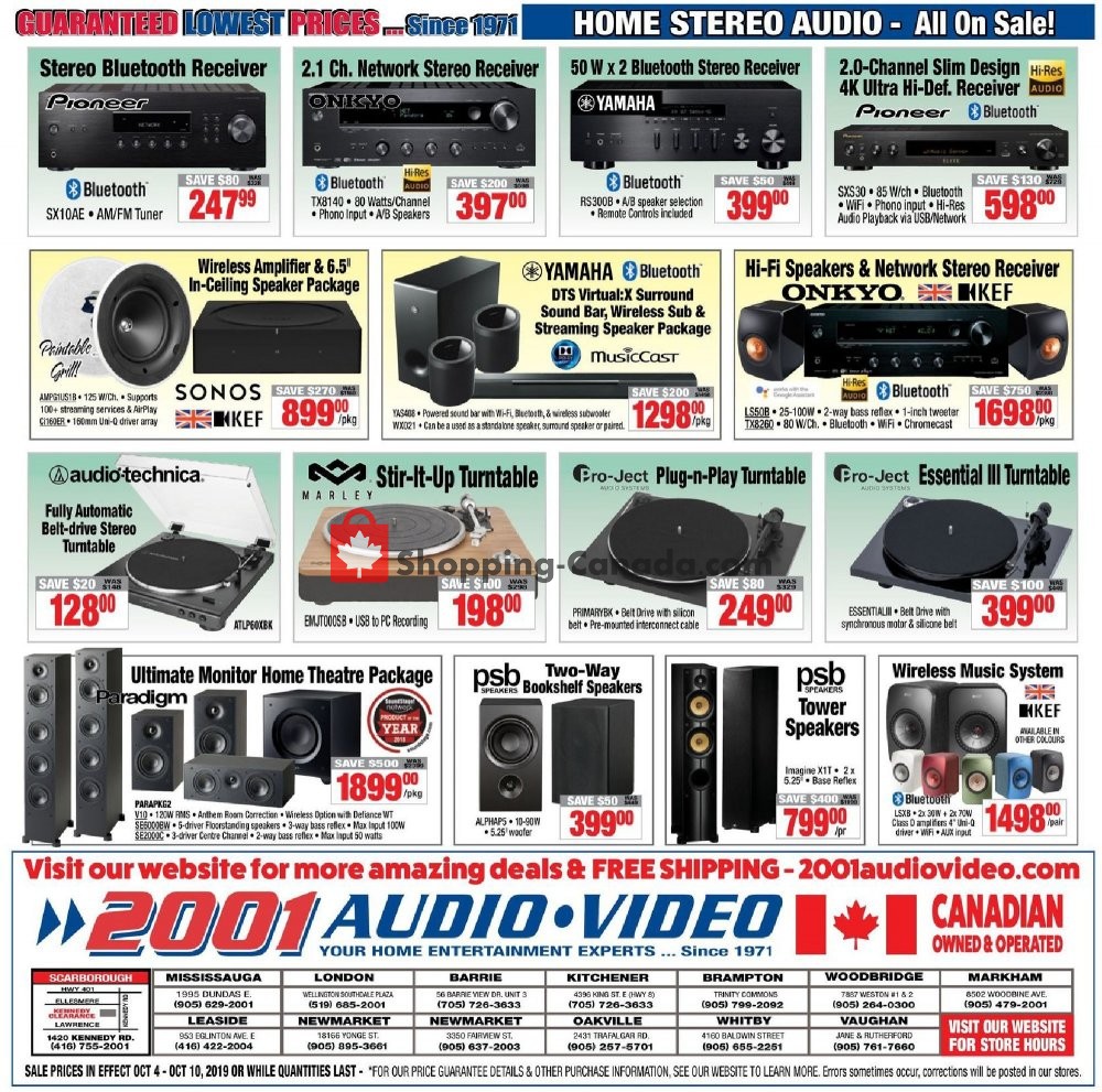 2001 Audio Video flyer from Friday October 4, 2019 to Thursday October 10, 2019 - page 11