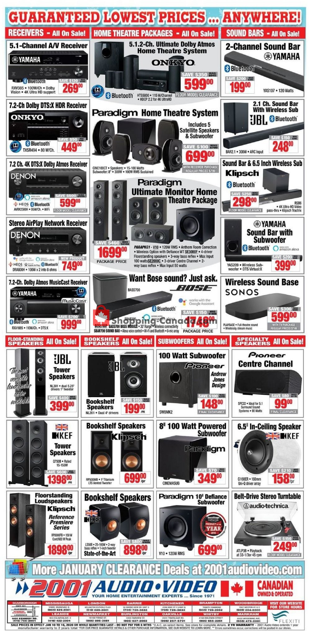 2001 Audio Video flyer from Friday January 10, 2020 to Thursday January 16, 2020 - page 4