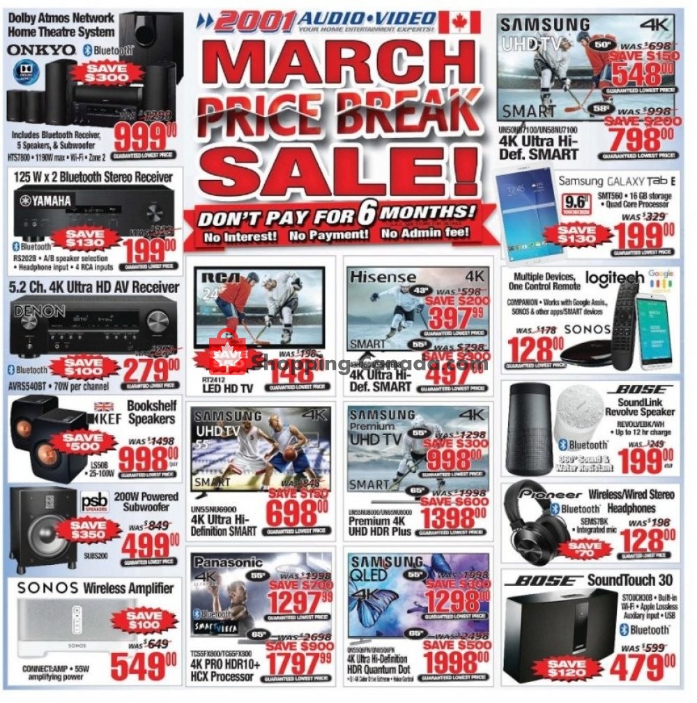 2001 Audio Video flyer from Friday March 8, 2019 to Thursday March 14, 2019 - page 1
