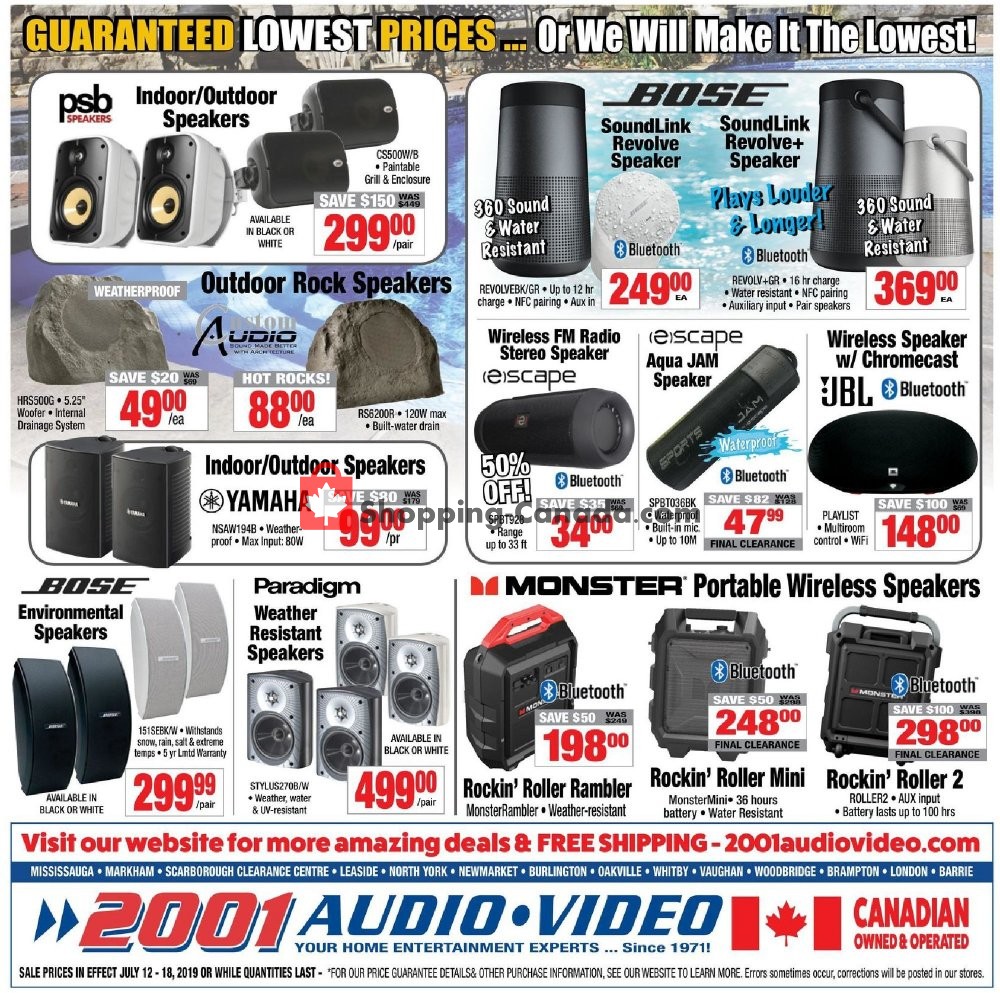 2001 Audio Video flyer from Friday July 12, 2019 to Thursday July 18, 2019 - page 8
