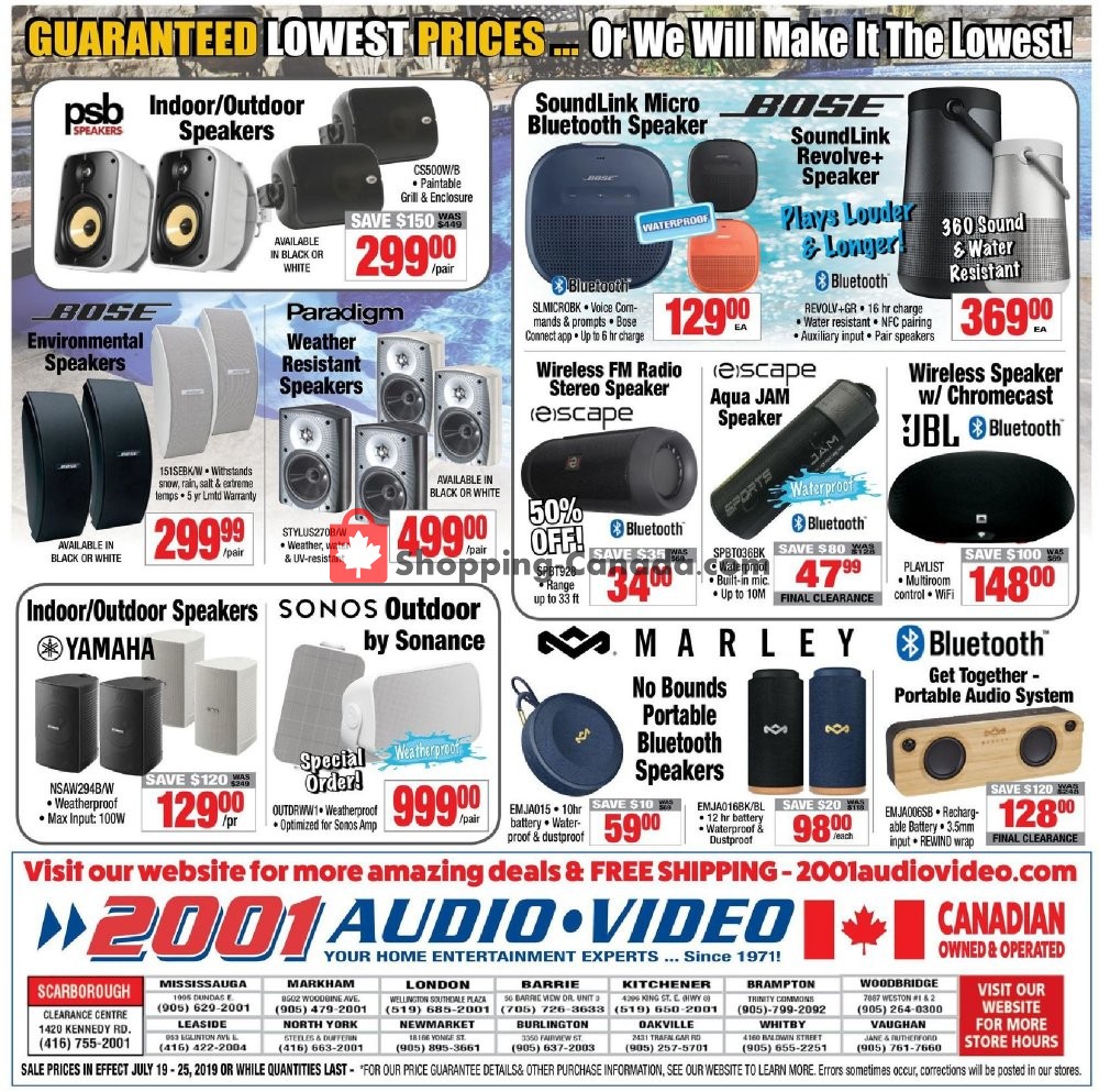 2001 Audio Video flyer from Friday July 19, 2019 to Thursday July 25, 2019 - page 8