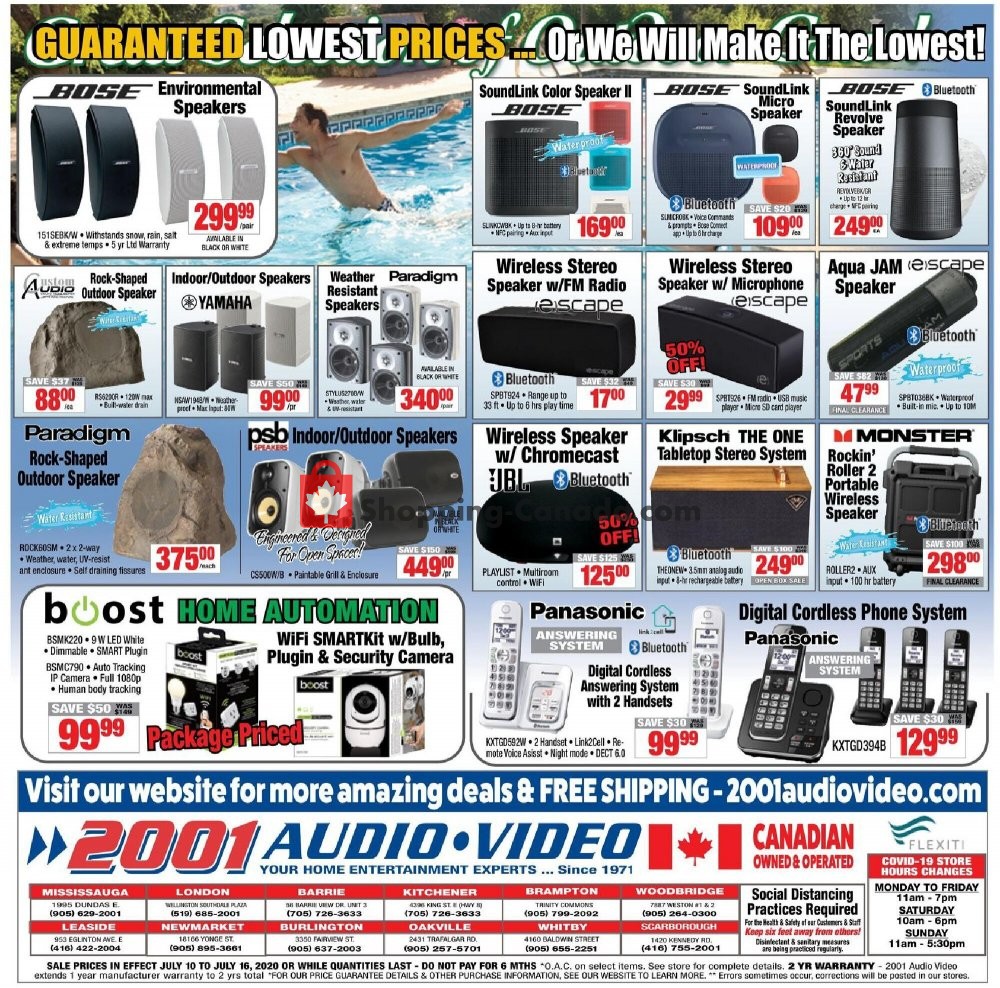 2001 Audio Video flyer from Friday July 10, 2020 to Thursday July 16, 2020 - page 8