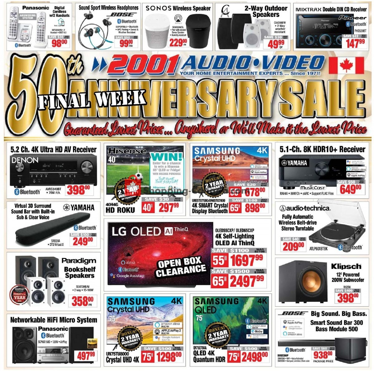 2001 Audio Video flyer from Friday June 4, 2021 to Thursday June 10, 2021 - page 1
