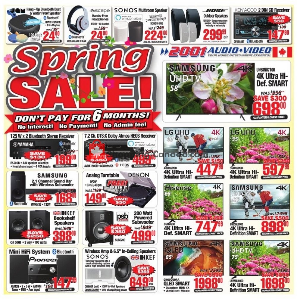 2001 Audio Video flyer from Friday May 3, 2019 to Thursday May 9, 2019 - page 1