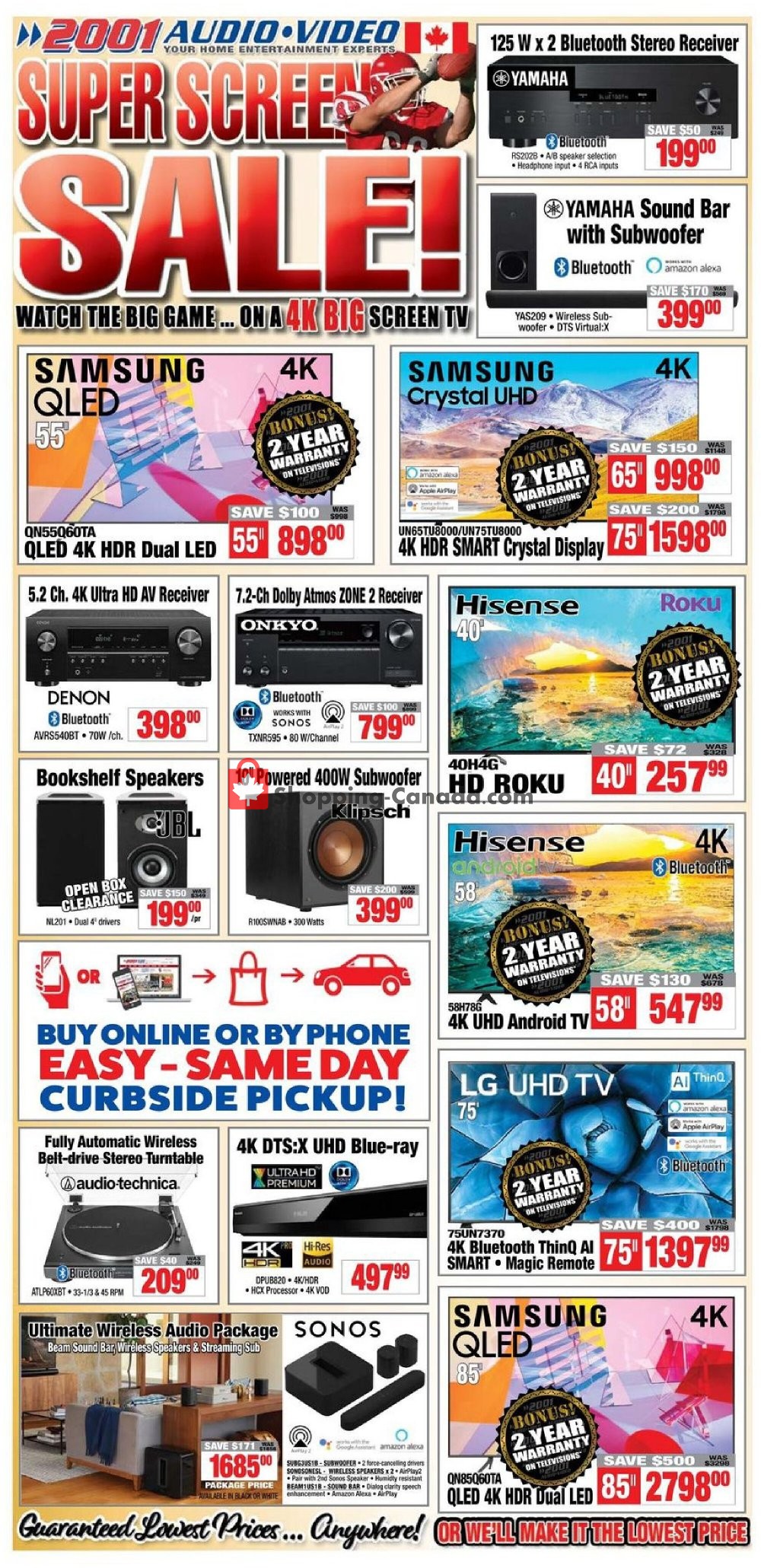 2001 Audio Video flyer from Friday January 22, 2021 to Thursday January 28, 2021 - page 1