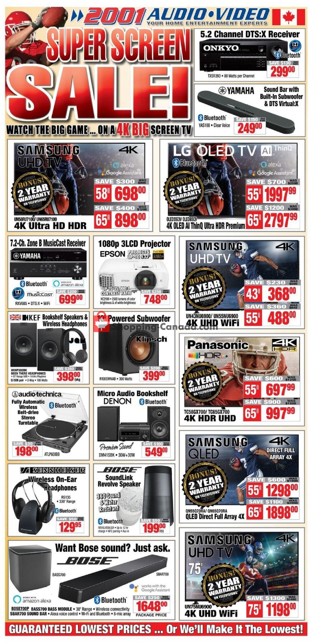 2001 Audio Video flyer from Friday January 31, 2020 to Thursday February 6, 2020 - page 1