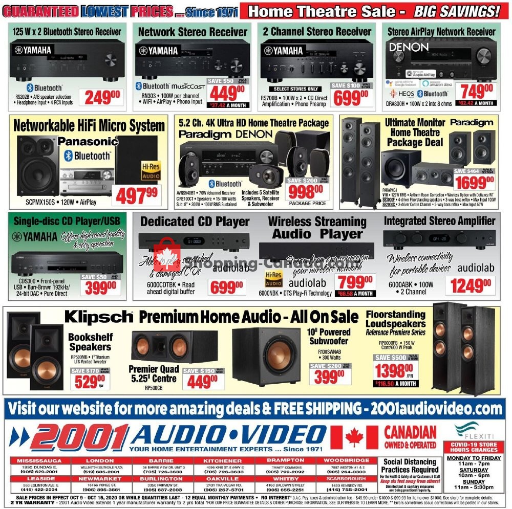 2001 Audio Video flyer from Friday October 9, 2020 to Thursday October 15, 2020 - page 8