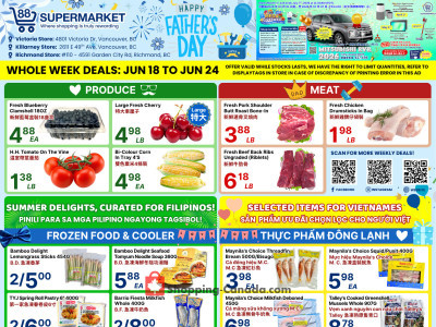 Thumbnail - 88 Supermarket Thursday Flyer - Filipino & Vietnamese Selections: June 18 - June 24 Flyer