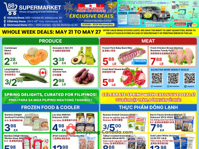 88 Supermarket Thursday Flyer - Filipino & Vietnamese Selections: May 21 - May 27 Flyer