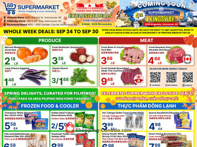 Thumbnail - 88 Supermarket Thursday Flyer - Filipino & Vietnamese Selections: September 24 - September 30 Flyer