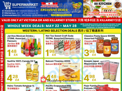 88 Supermarket Western / Latino Exclusive Deals (Victoria Dr & Killarney only): May 22 - May 28 Flyer