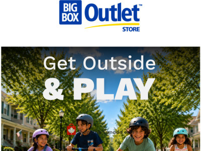 Big Box Outlet Store Get Outside  Play Flyer