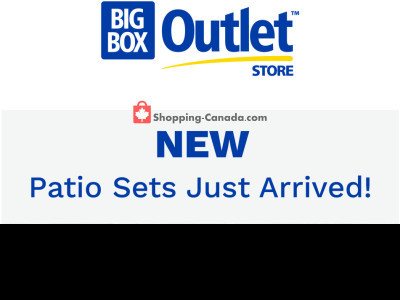 Big Box Outlet Store New Patio Arrivals Flyer