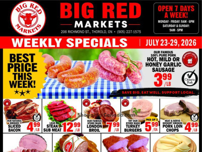 Big Red Markets Flyer Thumbnail valid from Thursday July 23, 2026 to Wednesday July 29, 2026