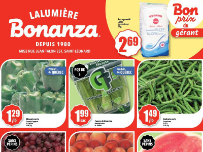 Bonanza Lalumière Flyer Thumbnail valid from Wednesday July 29, 2026 to Tuesday August 4, 2026