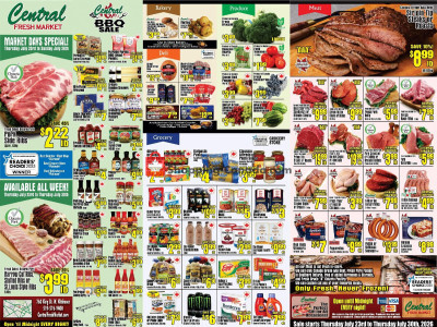Central Fresh Market Outdated Flyer Thumbnail - Thursday July 23, 2026 - Thursday July 30, 2026