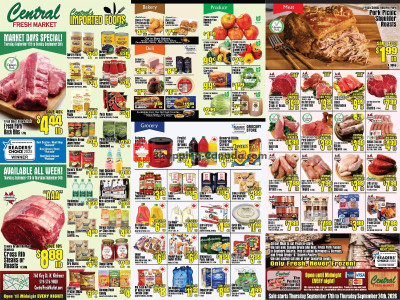 Central Fresh Market Flyer Thumbnail, valid: Thursday September 17, 2026 - Thursday September 24, 2026