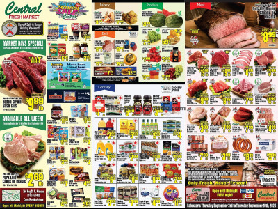 Central Fresh Market Flyer Thumbnail, valid: Thursday September 3, 2026 - Thursday September 10, 2026