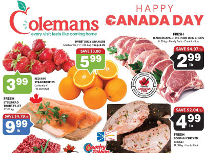 Coleman's Next Ad Flyer