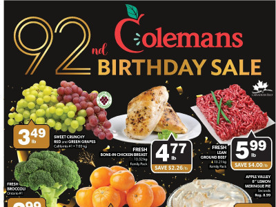 Coleman's Next Ad Flyer