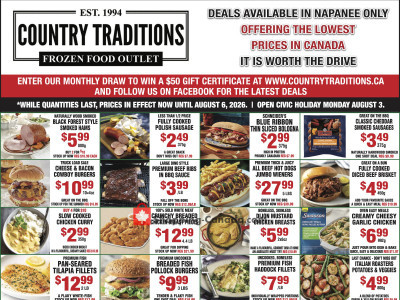Country Traditions Flyer Thumbnail valid from Saturday August 1, 2026 to Thursday August 6, 2026