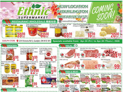 Ethnic Supermarket Flyer Thumbnail valid from Friday April 24, 2026 to Thursday April 30, 2026