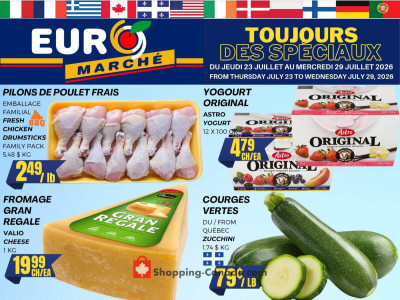 Euro Marché Flyer Thumbnail valid from Thursday July 23, 2026 to Wednesday July 29, 2026
