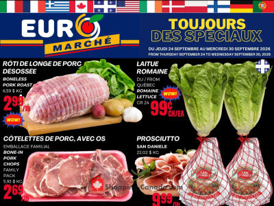 Euro Marché Flyer Thumbnail, valid: Thursday September 24, 2026 - Wednesday September 30, 2026
