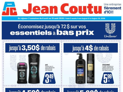 Jean Coutu Pharmacy Flyer Thumbnail valid from Thursday August 6, 2026 to Wednesday August 19, 2026