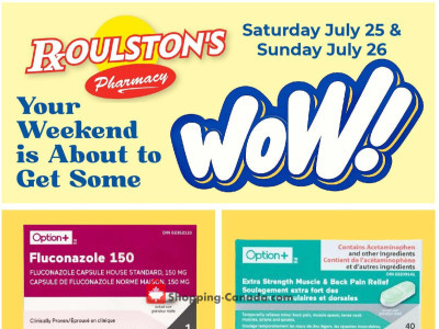 Roulston's Pharmacy Outdated Flyer Thumbnail - Saturday July 25, 2026 - Sunday July 26, 2026