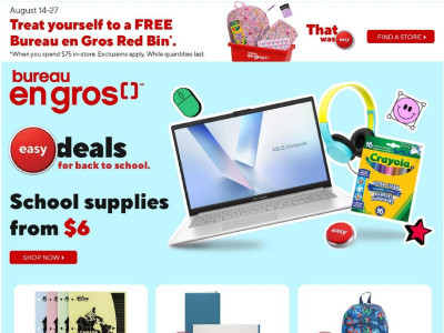 Staples Flyer Thumbnail valid from Friday August 14, 2026 to Thursday August 20, 2026