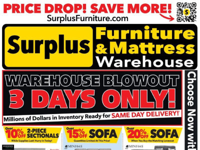 Thumbnail - Surplus Furniture And Mattress Store flyer Flyer
