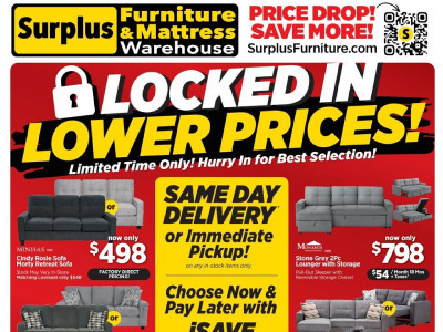 Surplus Furniture And Mattress Store flyer Flyer