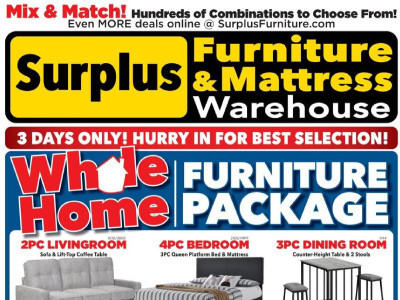 Surplus Furniture And Mattress Store Flyer Thumbnail