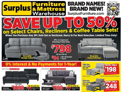Surplus Furniture And Mattress Store flyer Flyer
