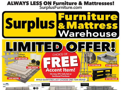 Thumbnail - Surplus Furniture And Mattress Store flyer Flyer